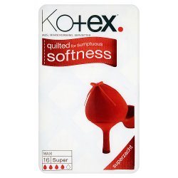 5 X KOTEX MAXI SUPER 16PK
