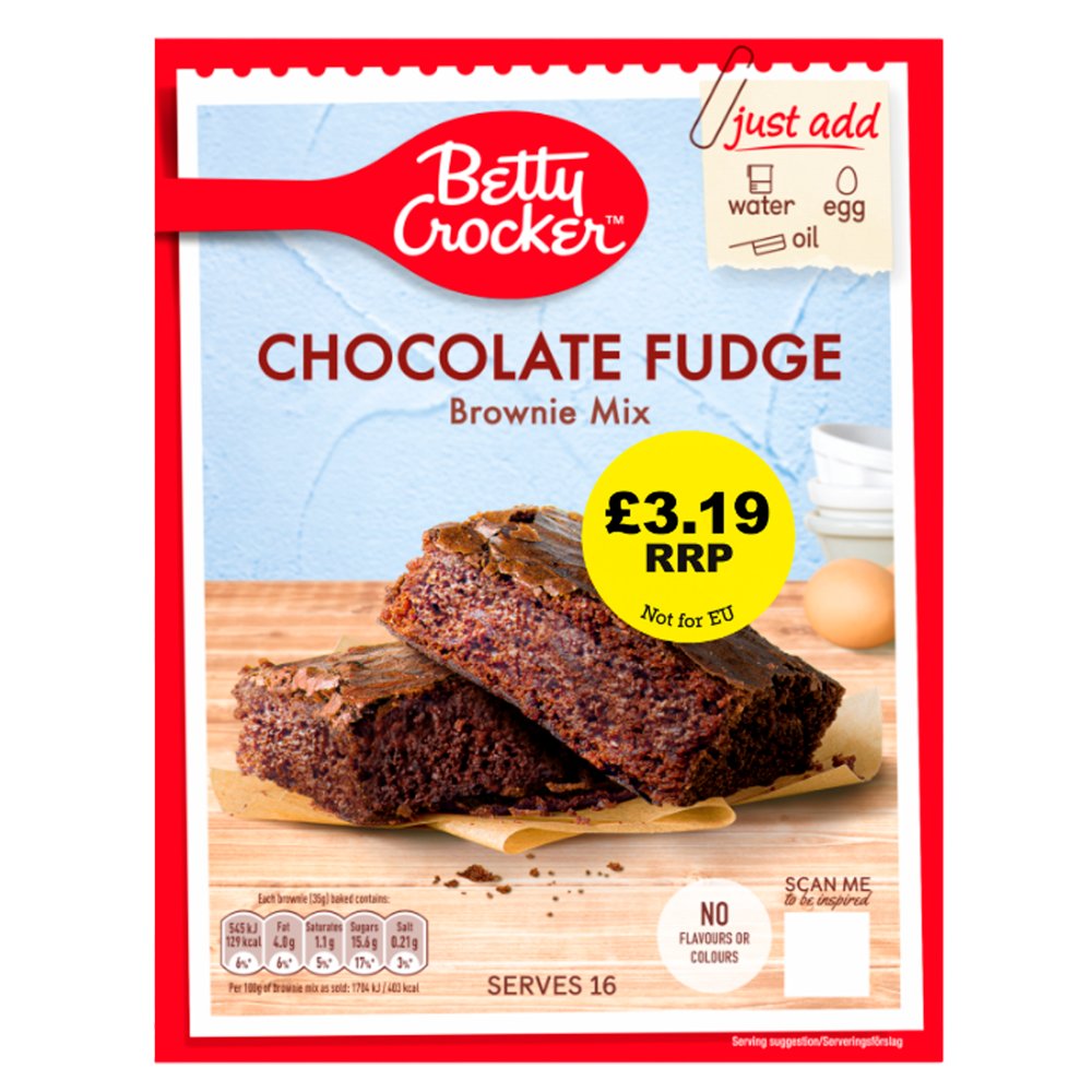 4 X BETTY CROCKER CHOCOLATE FUDGE MIX 415G £3.19PM