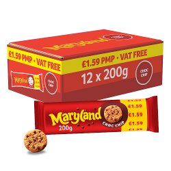 12 X MARYLAND CHOC CHIP COOKIES £1.29PM