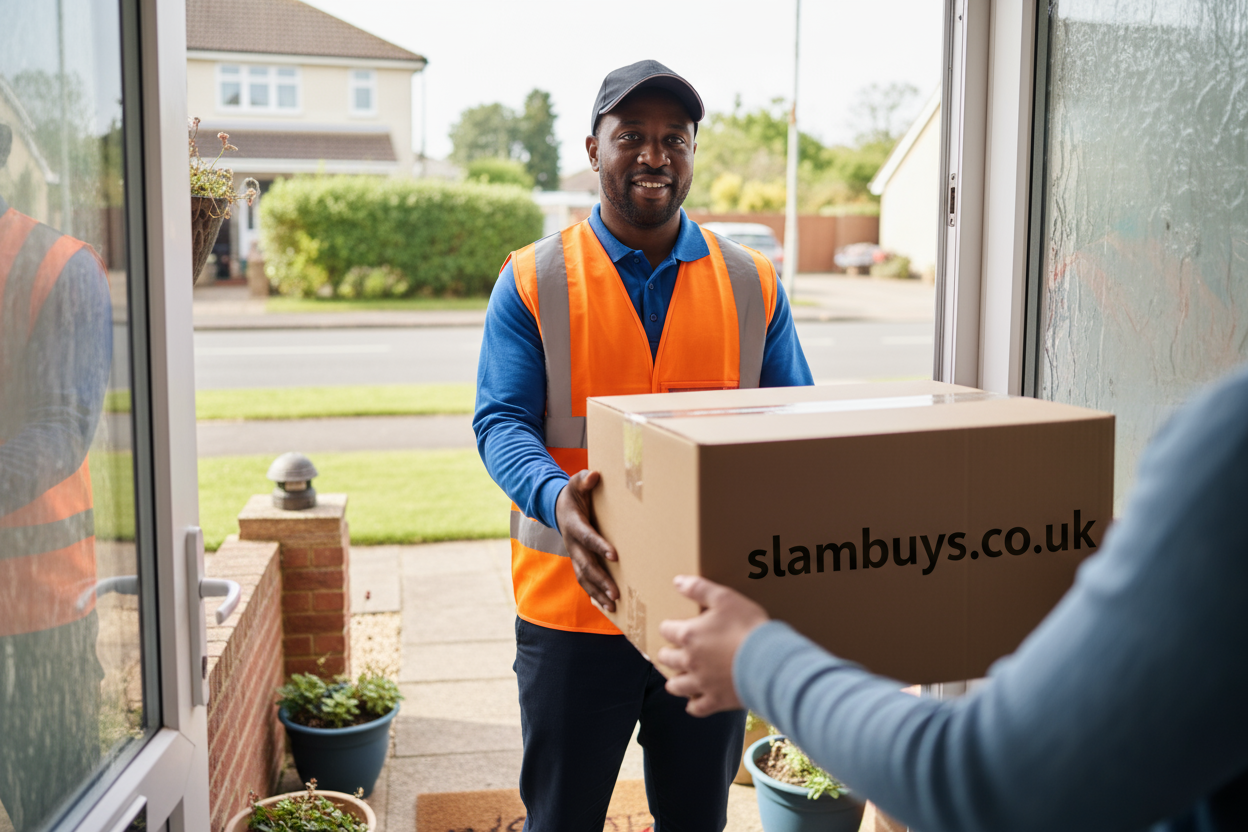 driver looking at customer