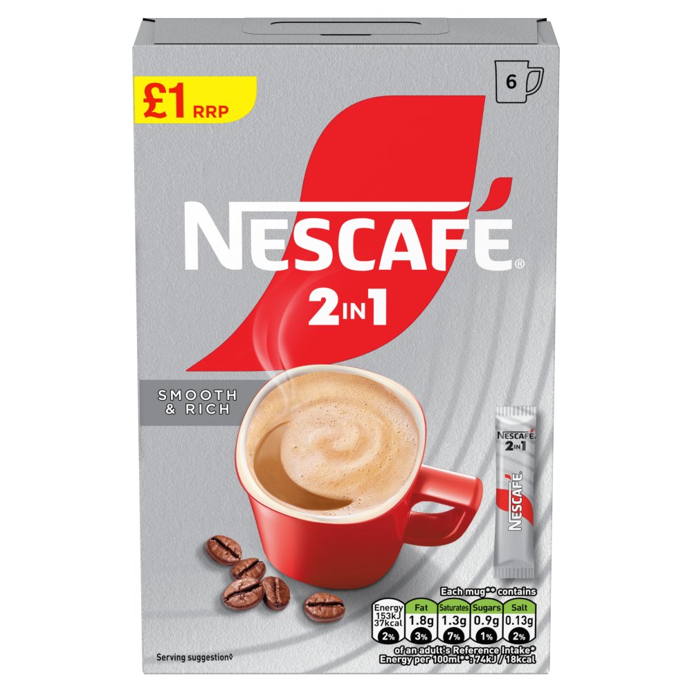 11 X NESCAFE 2IN1 SACHETS 6PK