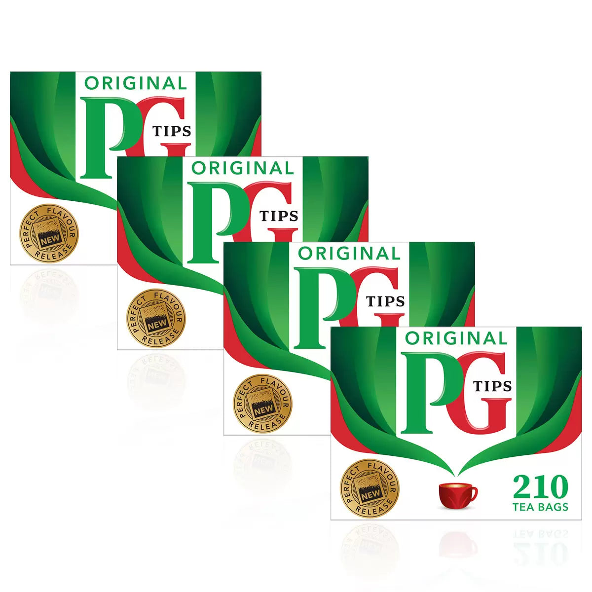 4 X PG TIPS TEA BAGS 210S